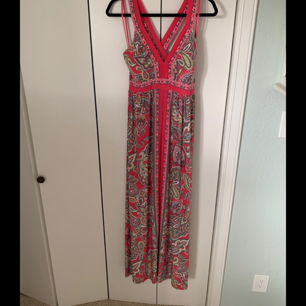 Pink paisley maxi dress